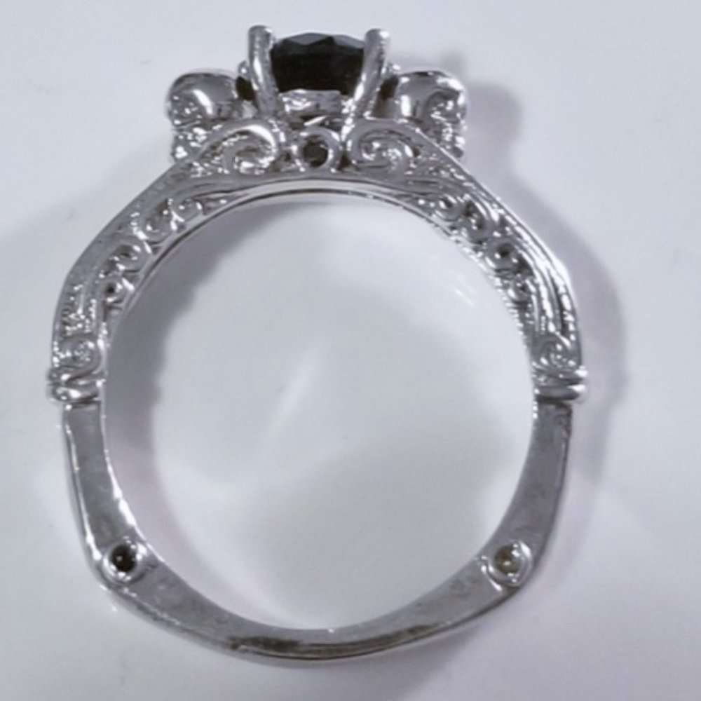Detailed Goth Biker Skull Engagement Ring - Picture 8 of 8